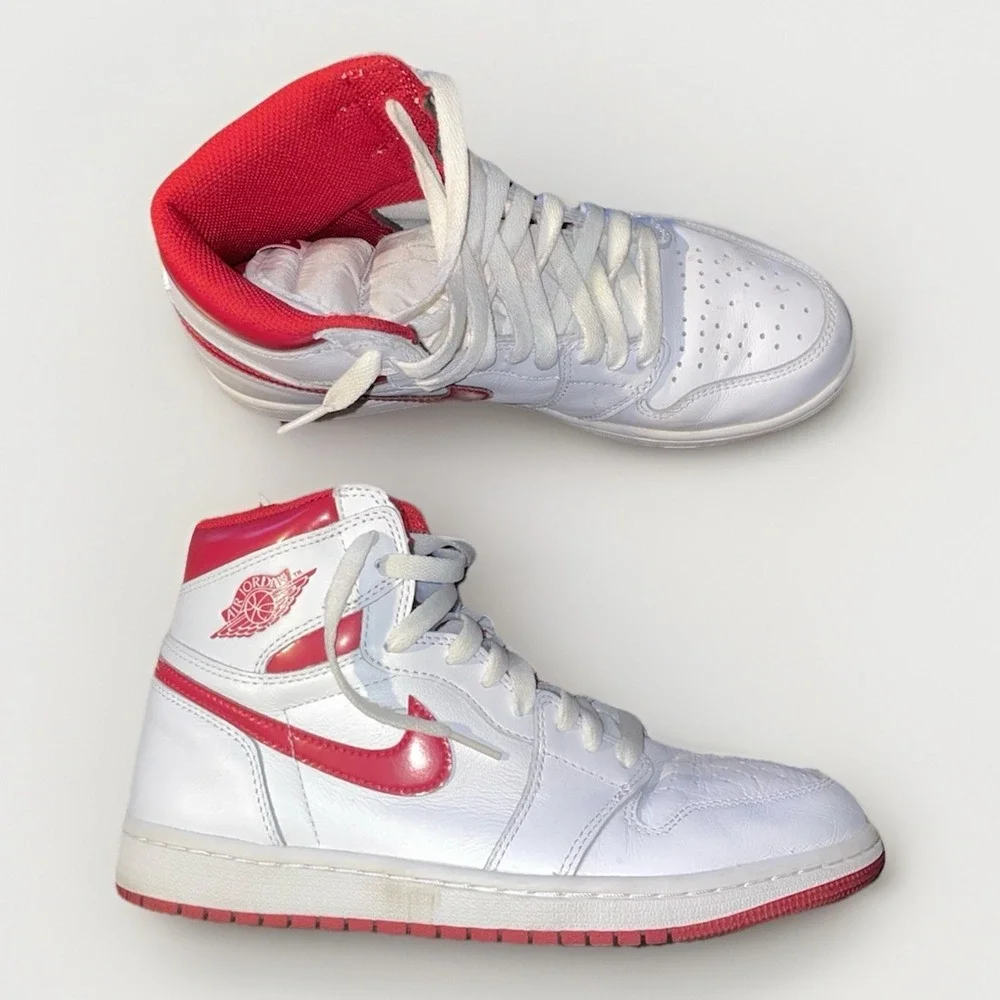 Nike Air Jordan 1 Retro High OG 'Metallic Red' 555088-103 Men's Size 8 EUC